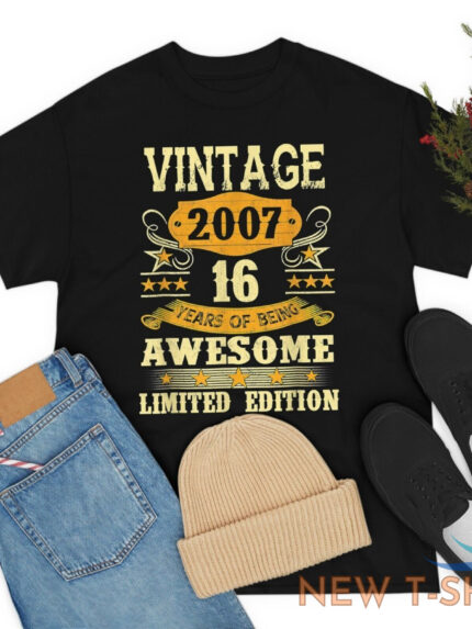16 year old gifts vintage 2007 limited edition 16th birthday t shirt size m 5xl 1.jpg