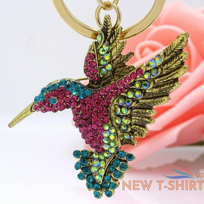 1pc rhinestone cute hummingbird keychain animal pendant keyring couple gift jewe 5.jpg