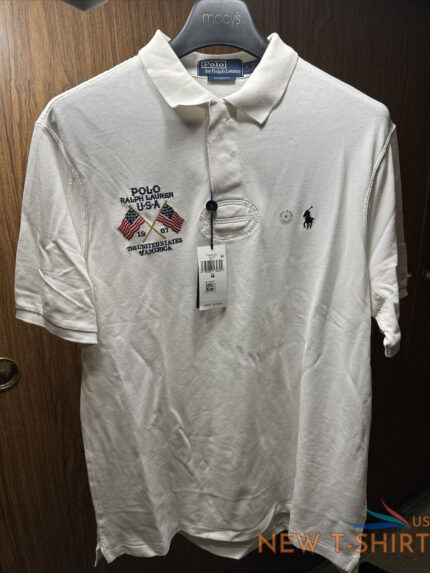4th of july polo shirt adult medium white usa flag 0.jpg