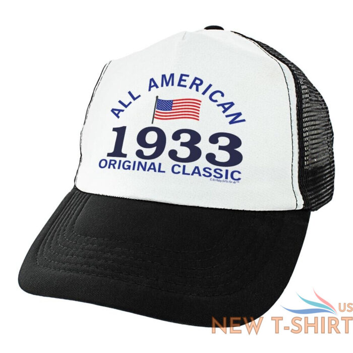 90th birthday gifts all american 1933 original classic age 90 trucker hat 0.jpg