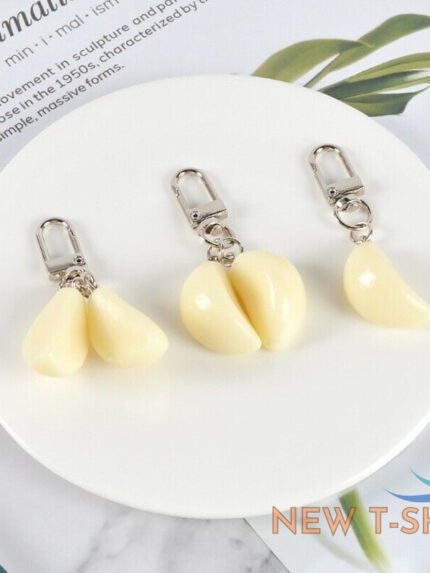 garlic pendant keyring backpack gifts for couple girl handbag wallet keychain 0.jpg