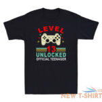 level 13 unlocked teenager 13th birthday vintage mens t shirt 0.jpg