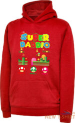 personalised fathers day super daddio mario hoodie kids names custom hood top 4.jpg