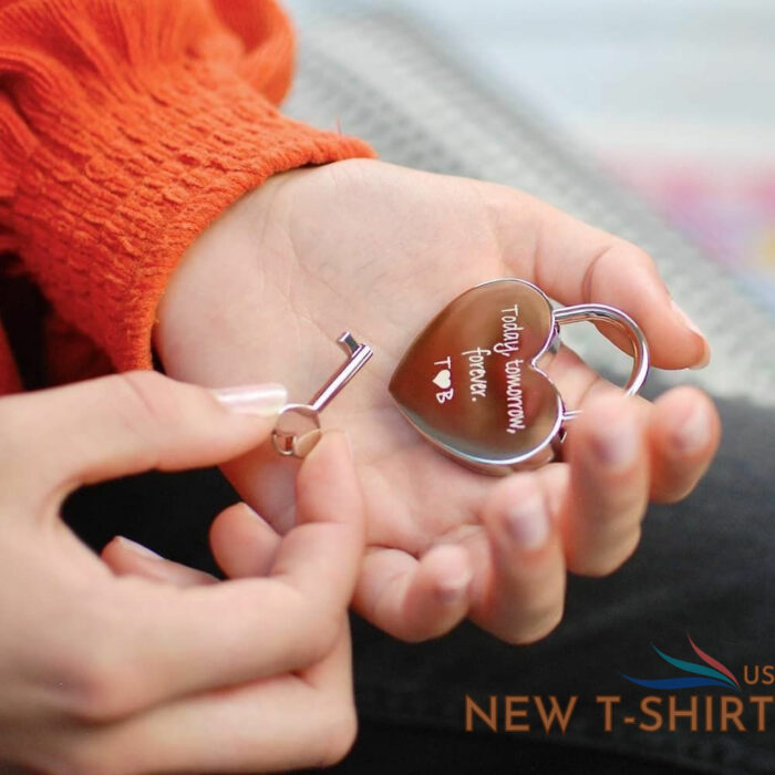 personalized engraved love heart padlock travel bridge custom locks couples gift 3.jpg