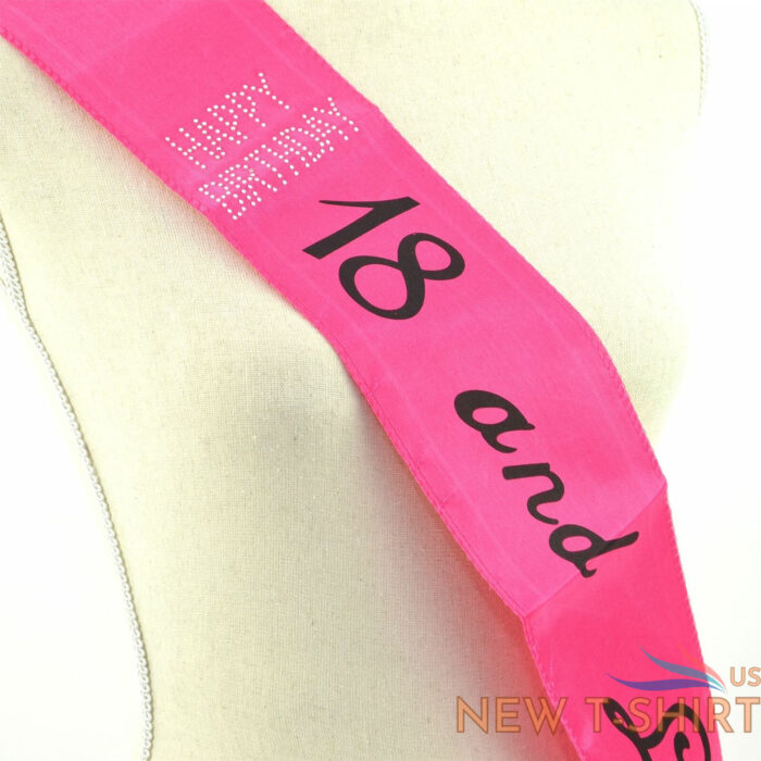 satin hot pink 18th birthday sash 18 and legal banners decorations gifts party 2.jpg
