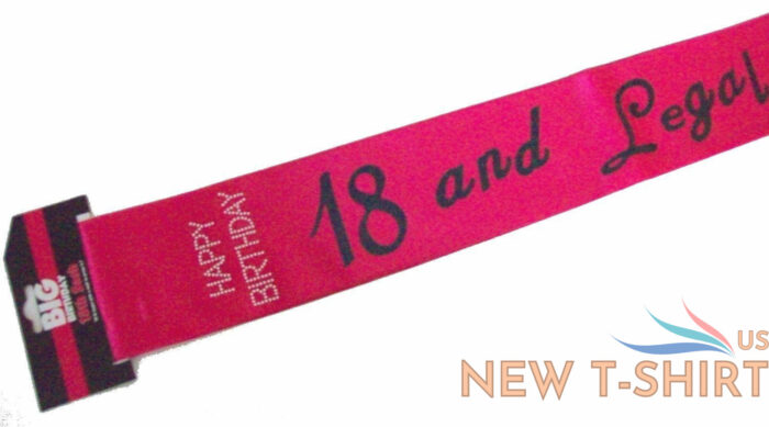 satin hot pink 18th birthday sash 18 and legal banners decorations gifts party 4.jpg