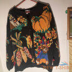 the eagles eye sweater holiday thanksgiving sweater cardigan pumpkin autumn sz m 1.jpg