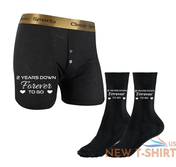 wedding anniversary years down forever to go mens socks boxers gift groom 0.png