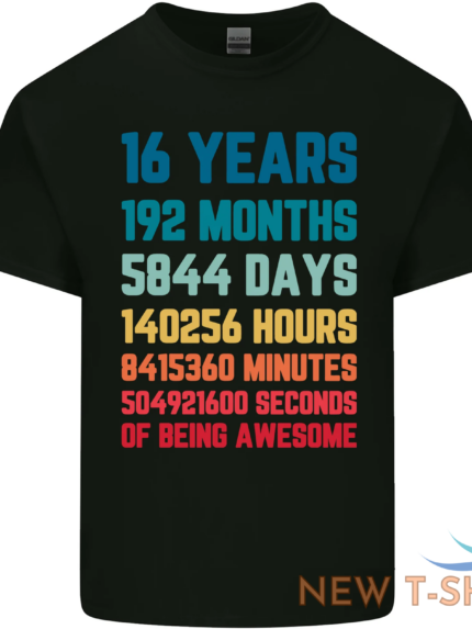 16th birthday 16 year old mens cotton t shirt tee top 0.png