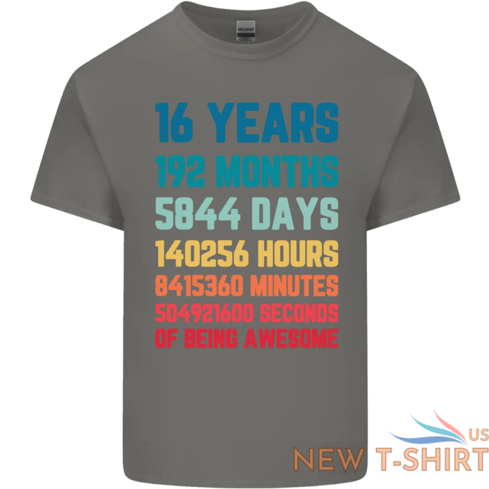 16th birthday 16 year old mens cotton t shirt tee top 4.png