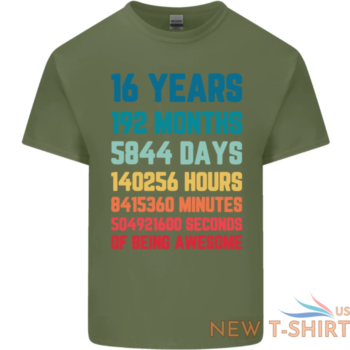 16th birthday 16 year old mens cotton t shirt tee top 5.png