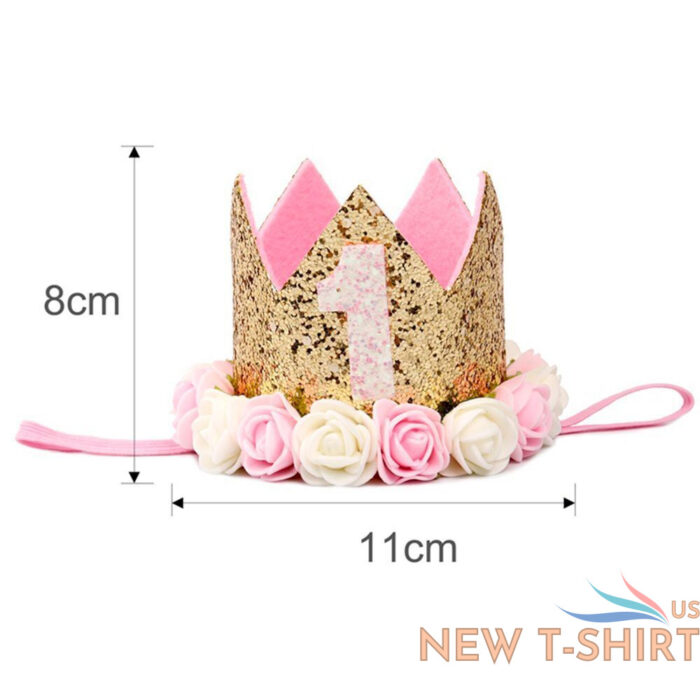 1st birthday gifts princess crown flower headband birthday hat hair band 2.jpg
