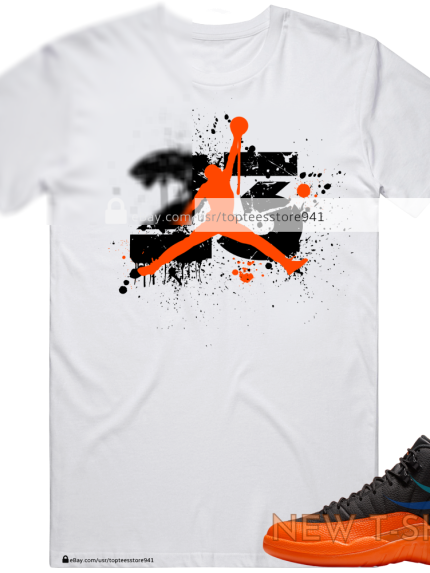 23 jm white t shirt inspired by jordan 12 brilliant orange 0.png