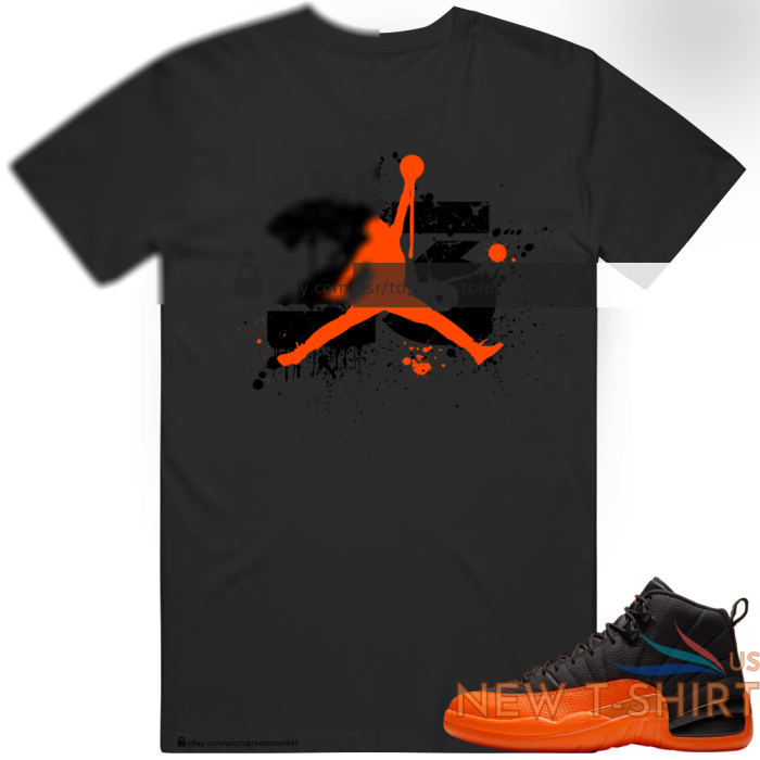 23 jm white t shirt inspired by jordan 12 brilliant orange 1.png