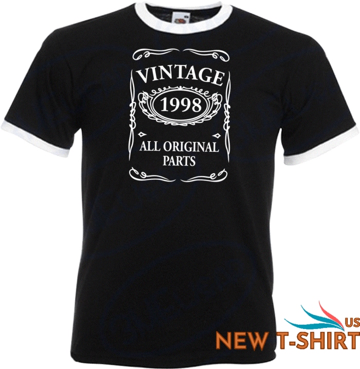 25th birthday gifts presents year 1998 mens ringer vintage t shirt all original 0.gif