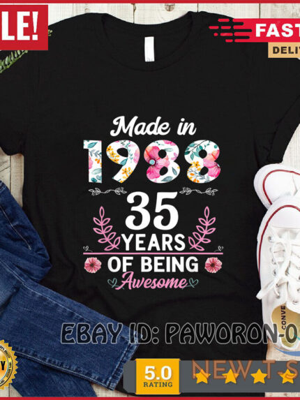 35 years old gifts 35th birthday born in 1988 women girls floral graphic t shirt 0.jpg