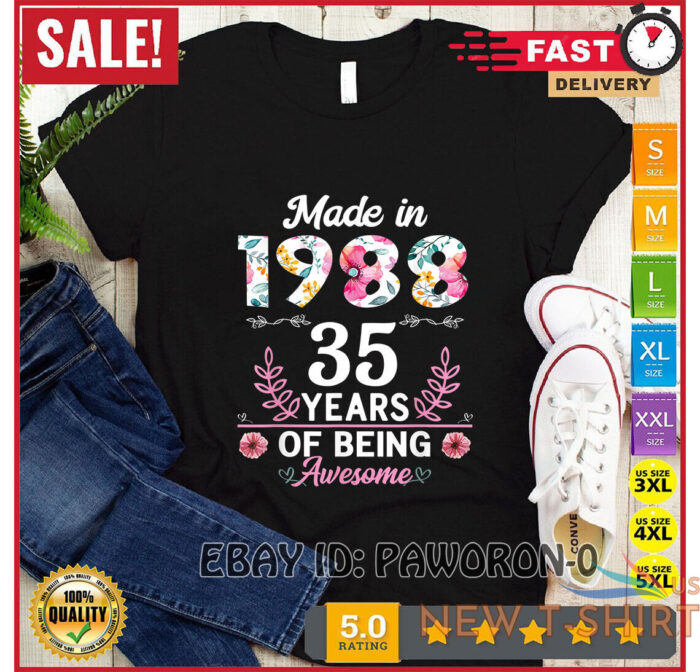 35 years old gifts 35th birthday born in 1988 women girls floral graphic t shirt 0.jpg