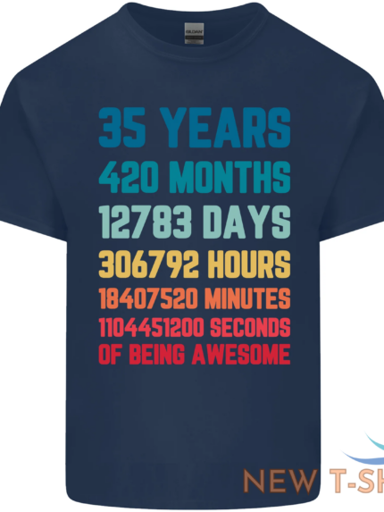 35th birthday 35 year old mens cotton t shirt tee top 1.png
