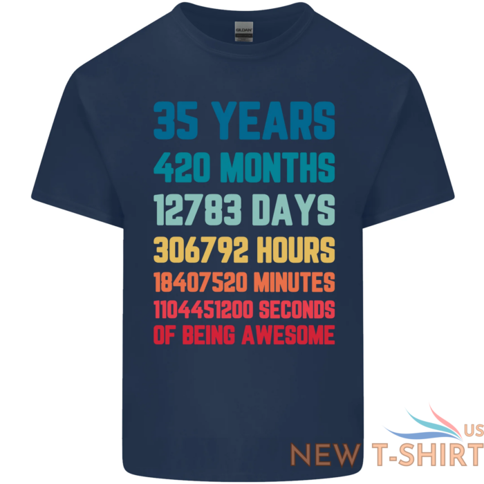 35th birthday 35 year old mens cotton t shirt tee top 1.png