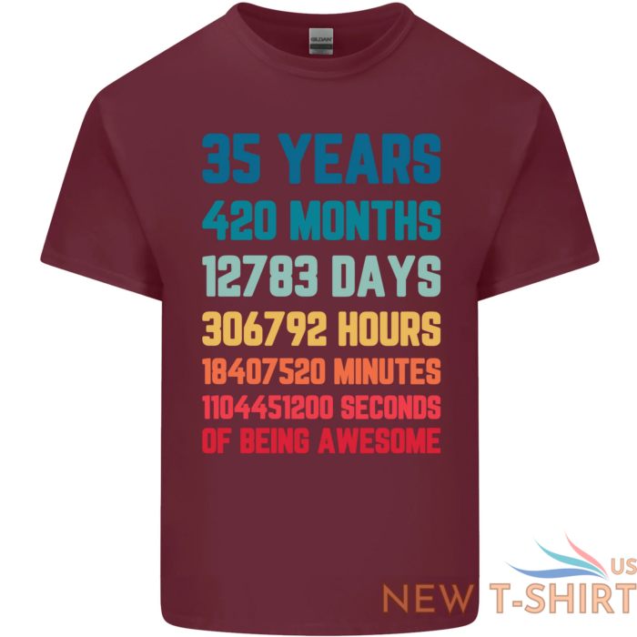 35th birthday 35 year old mens cotton t shirt tee top 7.png