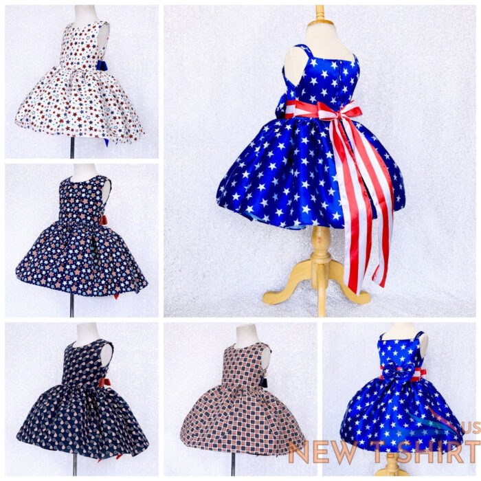 4th of july red white blue knee length dress junior toddler pageant holiday 2 4 0.jpg