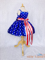 4th of july red white blue knee length dress junior toddler pageant holiday 2 4 6.jpg