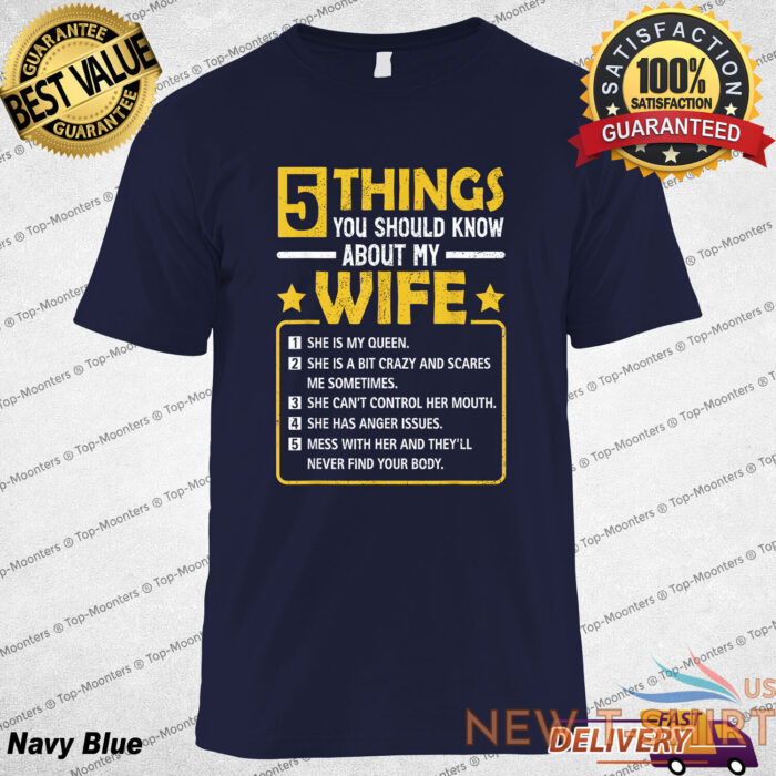 5 things you should know about my wife funny mommy t shirt tee gift 8.jpg