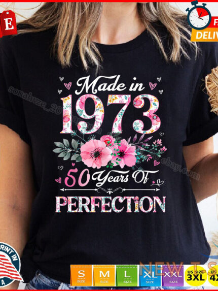 50th birthday t shirt made in 1973 floral 50 yeas old birthday gift for women 0.jpg