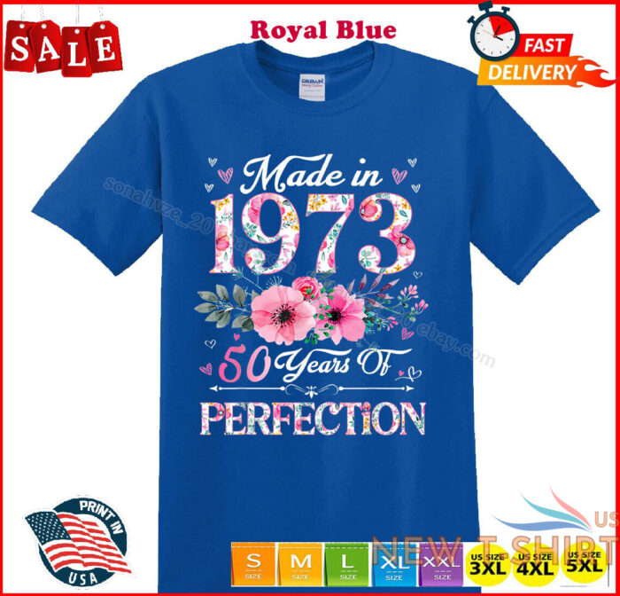 50th birthday t shirt made in 1973 floral 50 yeas old birthday gift for women 6.jpg