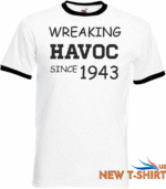 80th birthday gifts presents year 1943 unisex ringer t shirt wreaking havoc 0.gif