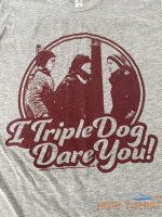 a christmas story i triple dog dare you maroon graphic on gray t shirt sz s 1.jpg