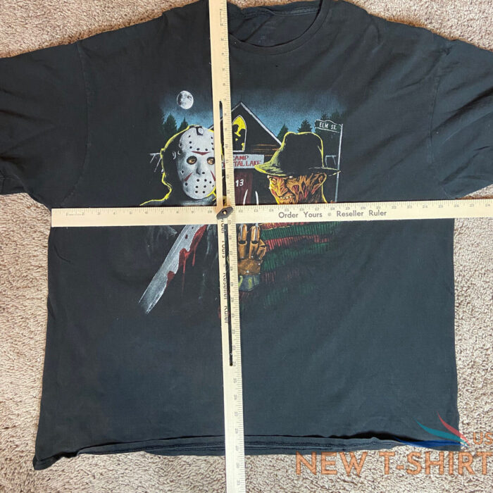 a nightmare on elm street t shirt mens 3xl black freddy krueger vs jason horror 2.jpg