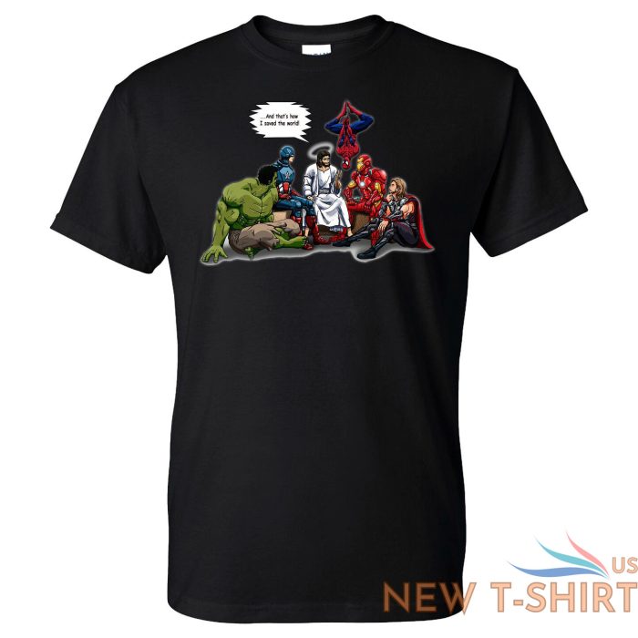 and that s how i saved the world jesus avengers superheroes a t shirt 1.jpg