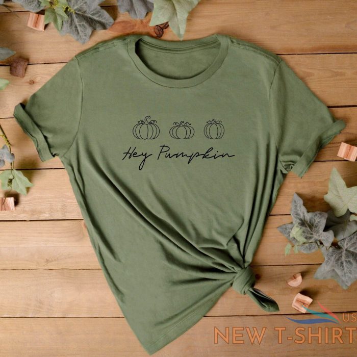 autumn clothing ladies t shirt hey pumpkin trending autumn top halloween 1.jpg