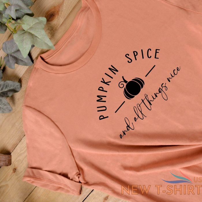 autumn clothing ladies t shirt pumpkin spice and all things nice halloween 2.jpg