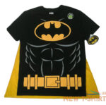 batman mens shirt large short sleeve glow in the dark removable cape halloween 0.jpg