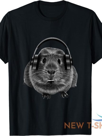 best to buy funny guinea pig graphic tees guinea pig headphones t shirt 0.jpg