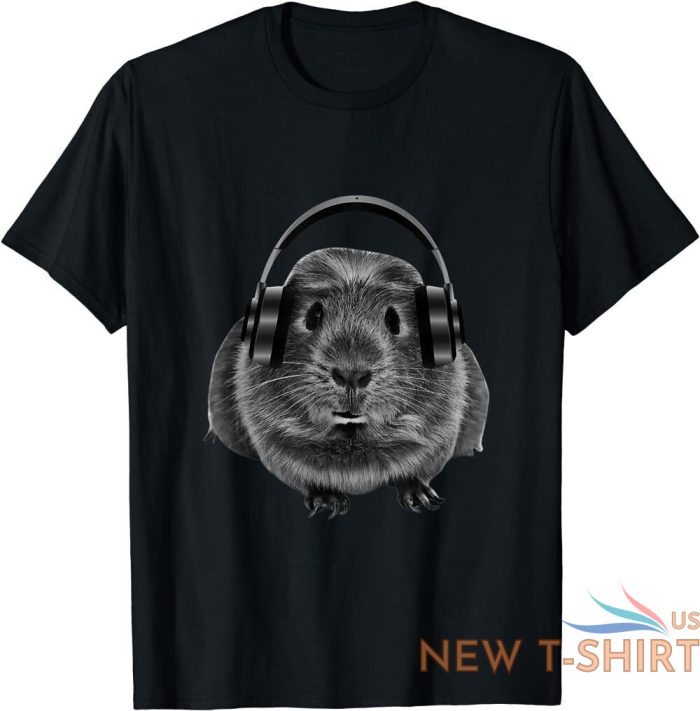 best to buy funny guinea pig graphic tees guinea pig headphones t shirt 0.jpg