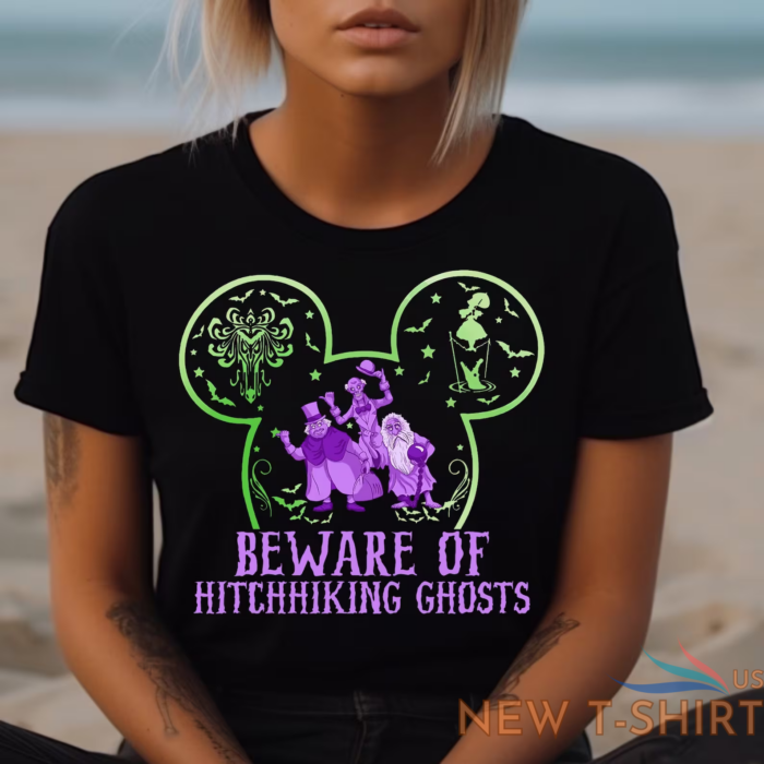 beware of hitchhiking ghosts halloween haunted mansion tshirt women 0.png