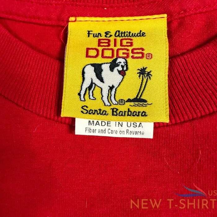 big dogs t shirt s red vintage made in usa 1996 santa paws christmas 2.jpg