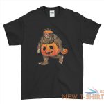 bigfoot halloween pumpkin t shirt funny somking weed novelty retro tee top 0.jpg