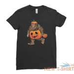 bigfoot halloween pumpkin t shirt funny somking weed novelty retro tee top 2.jpg