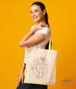 birthday queen 21 in rose gold print 21st birthday gift resuable shopping bag 4.jpg