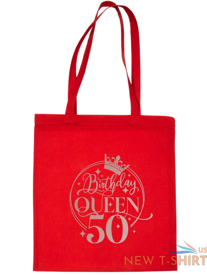 birthday queen 50 in rose gold print 50th birthday gift resuable shopping bag 7.jpg