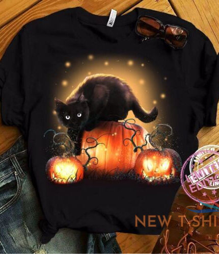 black cat pumpkin shirt cute black cat halloween men women shirt 0.jpg