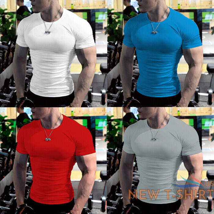 bodybuilding gym t shirt mens workout shirt muscle tee men fitness clothing tops 4.jpg