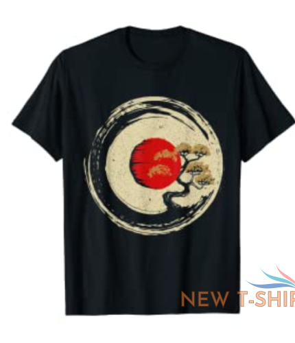 bonsai tree in japanese zen buddhist enso circle t shirt bonsai tree shirt 1.png