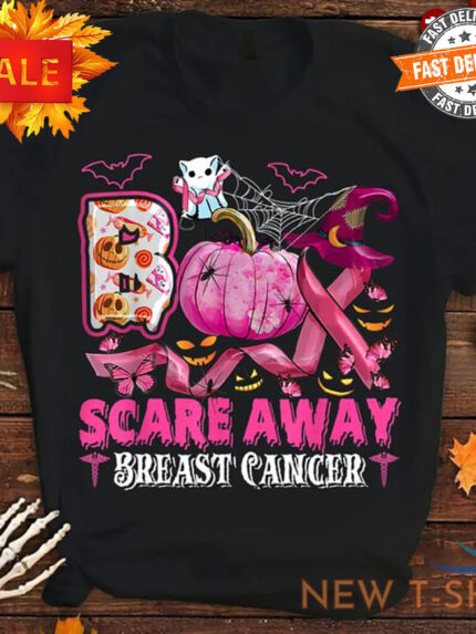 boo scare away breast cancer halloween breast cancer t shirt 0.jpg