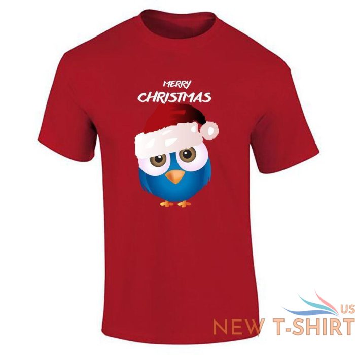 boys merry christmas bird print t shirt cotton tee mens xmas short sleeve top 0.jpg