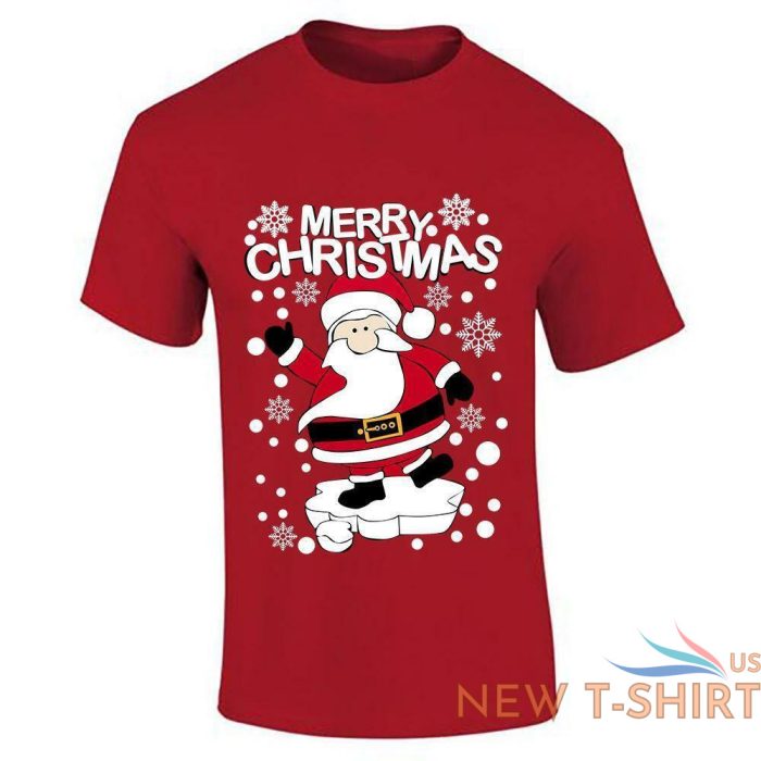 boys merry christmas santa claus print t shirt mens short sleeve top cotton tee 0.jpg